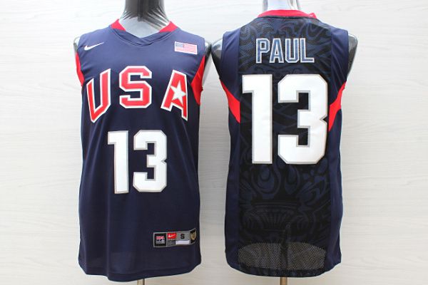 Men USA #13 Paul Dark Blue Stitched Nike NBA Jersey->boston celtics->NBA Jersey